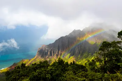 A rainbow over the mountains of Kauai.

Photo: Jake Houglum / Unsplash
